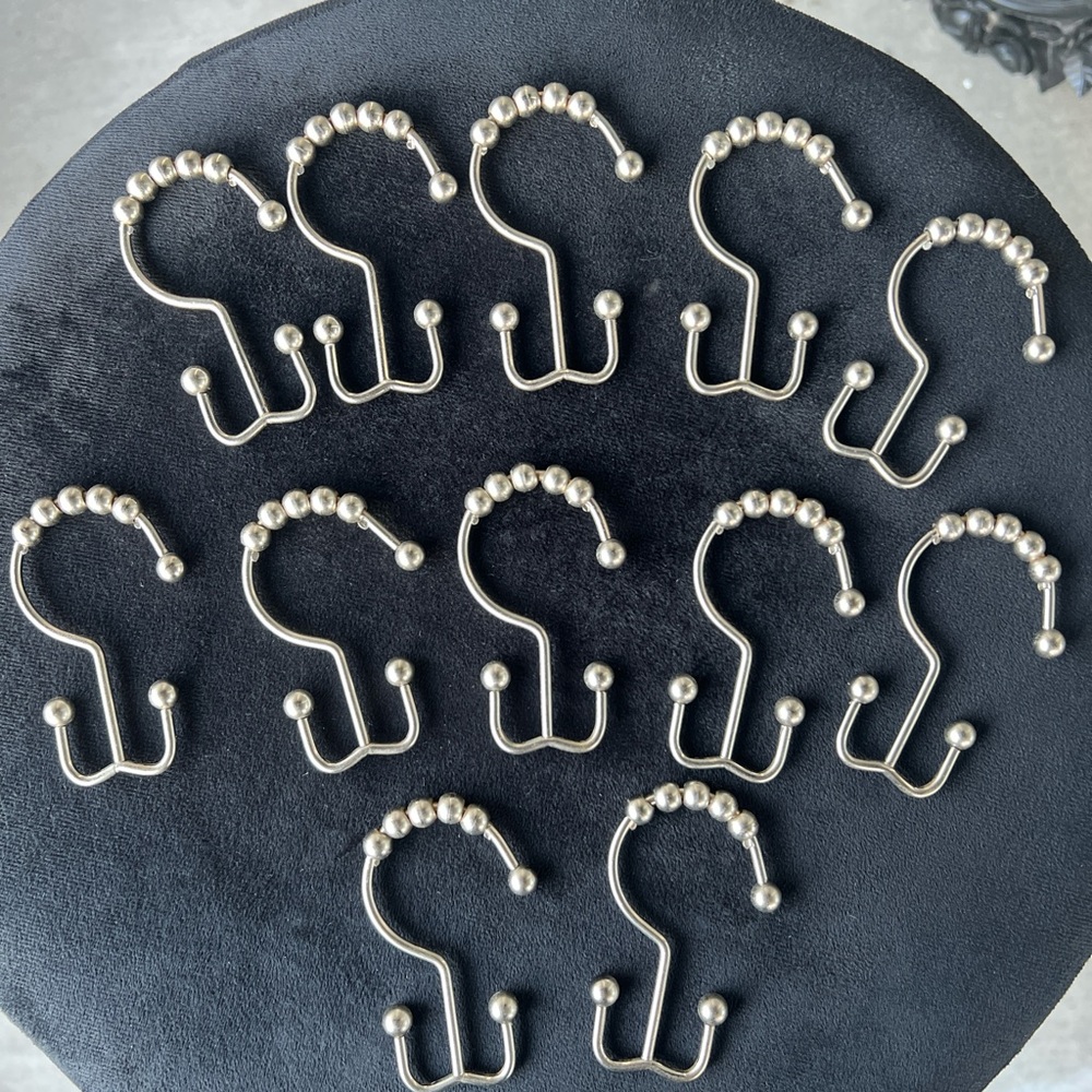 12 shower curtain hooks